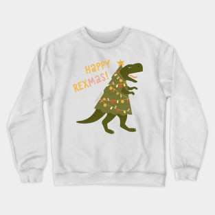 Tyrannosaurus christmas tree rex Crewneck Sweatshirt